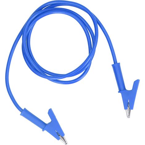 Krokodilklemmen-Prüfleitung, doppelseitig, 10 mm Öffnung, Prüfkabel für Fahrzeugbatterien, blau (1/5)