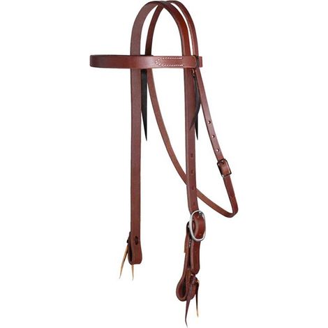 Ranch-Modell Western-Kopfteil aus gefettetem Leder mit Edelstahlschnallen