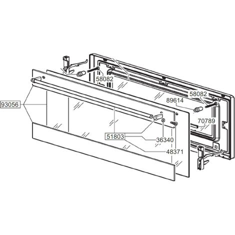 Ersatzteil - Zwischentürscheibe (Referenz 93056) 624X231 mm - - SMEG