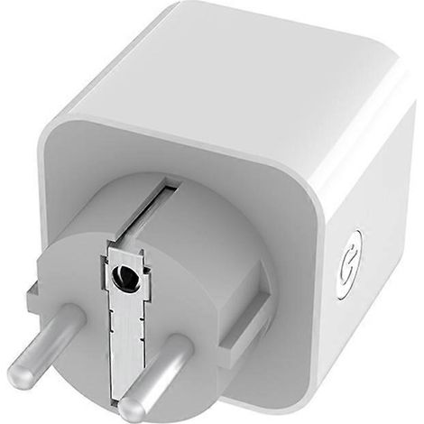 Prise connectée Tuya Wifi EU 16A sans surveillance de la consommation, contrôlable à distance via l'application Smart Life (compatible Google Alexa). (1/5)