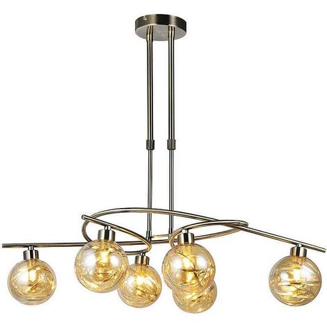 FABRILAMP Lampara modelo VARANASI cuero de 6 luces (1/3)