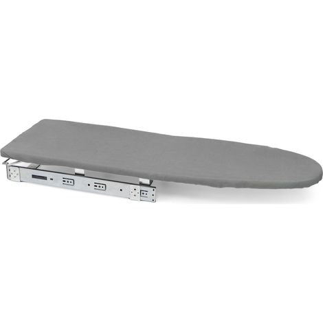 Planche à repasser pliable pour meubles, système amorti, 890 x 300 mm, gris, acier et bois (1/5)