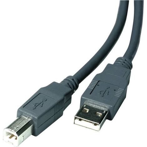 Vivanco VVITXUSB18ABMMK câble USB USB 2.0 1,8 m USB A USB B Gris (1/2)