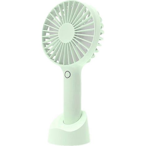 Mini ventilateur portable à main, ventilateur personnel rechargeable sur batterie, vert (1/5)