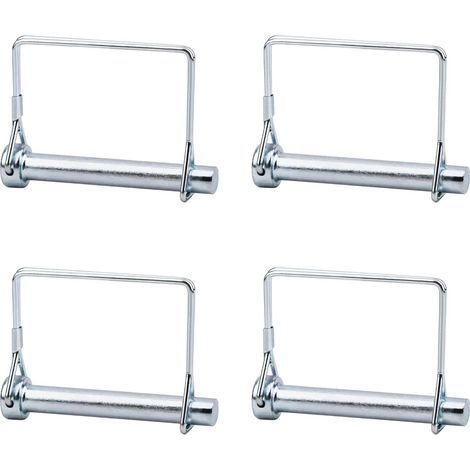4pcs Goupille de verrouillage de l'arbre, 3/8" Galvanisé carrée boucle de fil Goupille pour Trailers Ferme Jardin Pelouse (1/5)