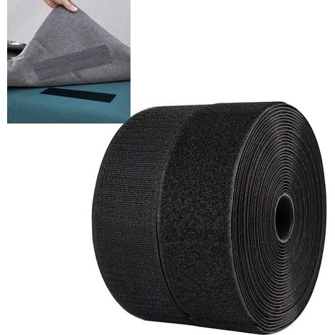 Chiusure autoadesive a strappo per tenere fermi cuscini del divano e tappeti, nastro in nylon a strappo per casa, ufficio e scuola (1/5)