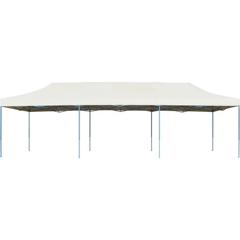 Tente de réception pliable, Pavillon, Pergola, Tente de jardin, 3x9 m Blanc cassé OIB6960E (1/4)