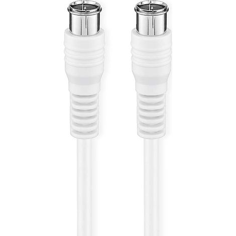 Satellite antenna cable f male f male nickel plated 75 ohm double shielded 200 m round pvc white box 88302426 88302426 88302426 88302426 88302426