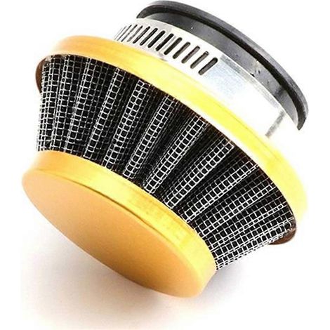 Filtre à air 44 mm pour moto, mini-moto tout-terrain 47/49 cm³, nettoyant carburateur, couleur or (1/5)