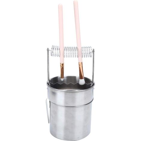 Nettoyeur Pinceau en Acier Inoxydable, Lave-Pinceau avec Support De Pinceaux Nettoyeur à Pinceau Double Couche De Filtration Lave-Pinceaux Portable pour Laver Et Sécher Les Pinceaux (1/5)