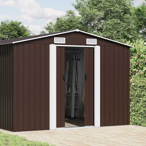 Maison Exclusive - Capanno da Giardino Marrone 257x779x181cm in Acciaio Zincato