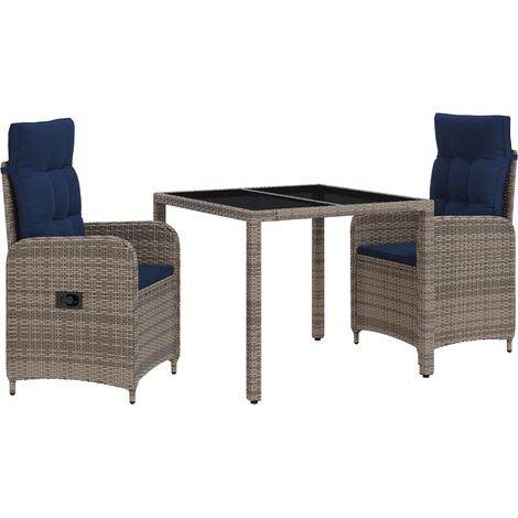 Maison Exclusive - Set da pranzo per esterni 3 pz polyrattan (1/5)