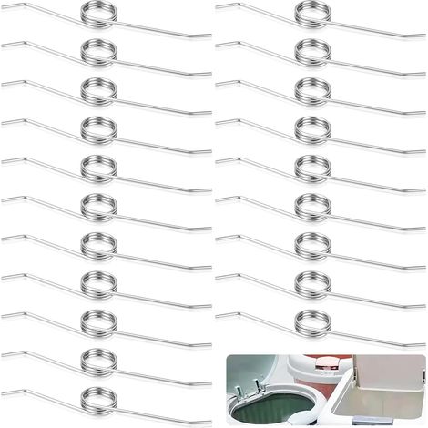 Lot de 20 Ressort de torsion, Métal, 63 mm, Pour poubelles à pédale, Système de tri (1/5)