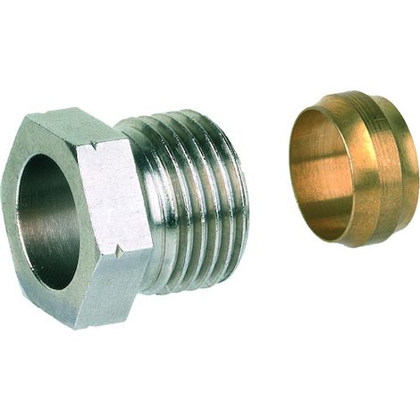 Raccord fileté FIG Cu-, tuyau en acier, G 3/4 IG, 22 mm