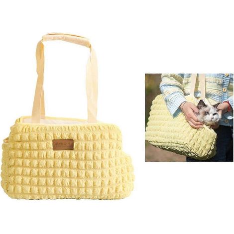 Sac de transport bandoulière pour chats, idéal pour les voyages et les promenades. (1/4)