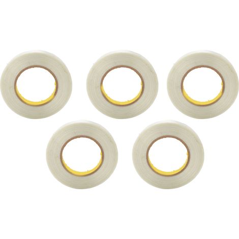 Ruban adhésif en fibre de verre transparent haute résistance, pour renforcement et scellage professionnel, lot de 5. (1/5)