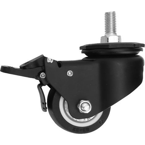 Roulette Universelle en Acier Manganèse 2" avec Frein et Tige Filetée M12 pour Chariot (1/5)