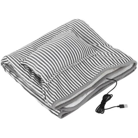 Couverture chauffante électrique USB pour la maison et le bureau, coussin chauffant pour les jambes et le corps, gris foncé (1/5)