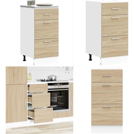 vidaXL Unterschrank Sonoma-Eiche 40x46x81,5 cm Holzwerkstoff (1/5)