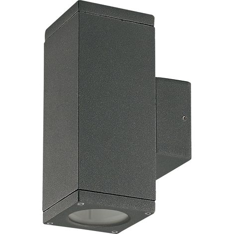 Wandleuchte Cub Ip54 Gu10 2x4.50w Auf Und Ab Anthrazit
