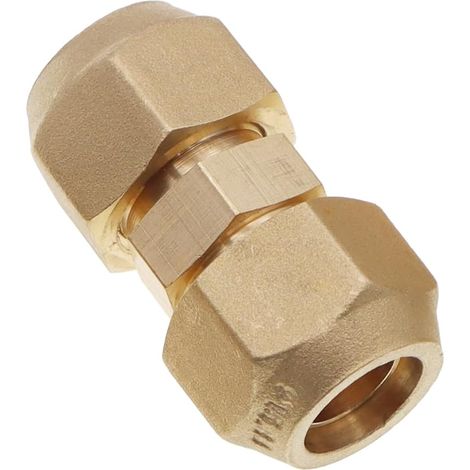 Rallonge de Tuyau pour Climatisation - Double Connecteur Intermédiaire - Tête de Soudure Libre - Diamètre du Tube en Cuivre de 6 à 19 mm - Écrou Évasé (15,58 mm)