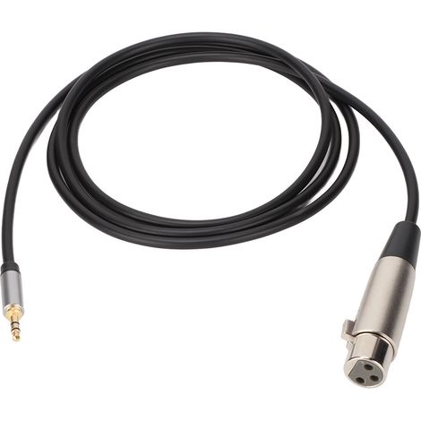 Câble Adaptateur XLR Femelle vers Jack 3.5mm Mâle Blindé pour Micro, Mixer, Clavier - Connexion HiFi Plug & Play (1/5)