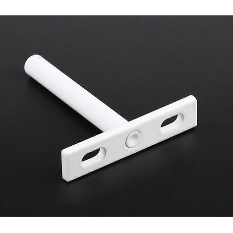 Support d'étagère flottante 124 mm, support d'étagère flottante dissimulé, support d'étagère flottante en bois (blanc) (1/5)