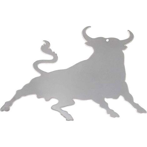 Sagoma Adesiva Toro Acciaio Inox, 83 x 52 mm (1/4)