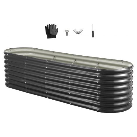 Aiuola Rialzata in Metallo per Giardino Balcone da 2400 x 600 x (1/5)