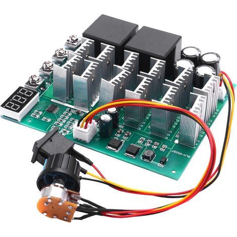 Regolatore di velocità per motori CC 10–55 V, 12 V, 24 V, 36 V, 48 V, 55 V, 100 A, PWM, HHO, RC, inversione di rotazione con indicatore LED (1/5)