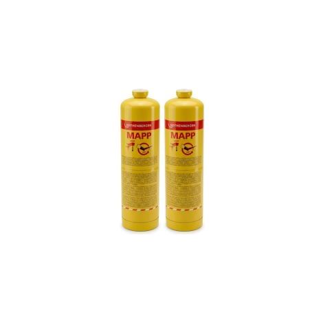 ROTHENBERGER Industrial 2x MAPP-Gas Kartusche 650ml/900g (7/16"-EU) - 035551-A-2