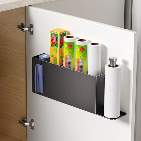 Boîte de Rangement Murale Cuisine - Étagère Adhésive, Solution Pratique pour Organisation de Petits Objets (1/5)