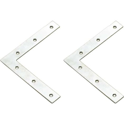 Cyclingcolors – Équerre plate universelle en L 90° – Acier zingué 150x150x25x2,5mm – Fixation pour meubles et étagères – Assemblage robuste