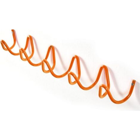 Porte-Manteaux Mural Ondulé Orange – Crochets Multi-Usage pour Manteaux, Chapeaux, Sacs et Parapluies, Barre Métallique Robuste pour Chambre, Salon et Salle de Bain (1/5)