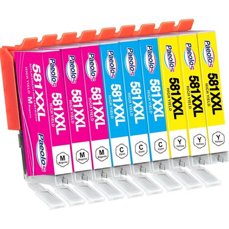CLI-581 XXL Couleur pour Cartouche Canon 581 580 XL Cyan Magenta Jaune Encre pour Canon Pixma TS8350 TS6350 TS8351 TS8150 TS8151 TS8152 TS9150 TS6250 TS6251 TS6151 TS6351 TS8250 TS8251 TS705 (1/5)