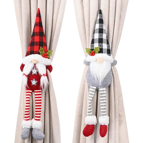 2 boucles Noël Père Noël sans visage, décoration Xmas maison intérieur (1/4)
