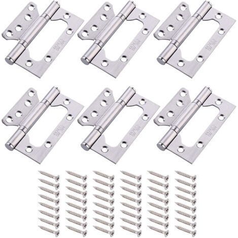 Charnière en laiton inoxydable, robuste, en acier inoxydable 304, pour porte intérieure, avec roulement à billes, idéale pour les armoires de chambre, les placards de cuisine et les portes intérieures (1/5)