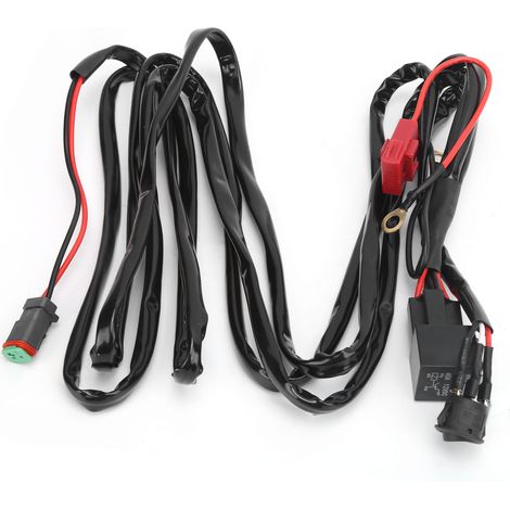 Faisceau de câblage pour projecteur LED 40 A 12 V étanche IP67 avec connecteur DT universel pour quads, voitures et motos (1/5)