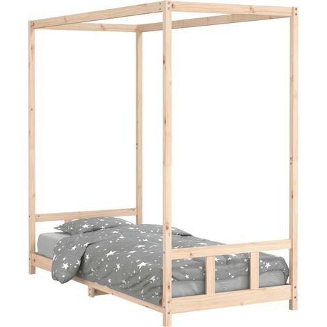 vidaXL Kinderbettrahmen 90x200 cm aus massivem Kiefernholz