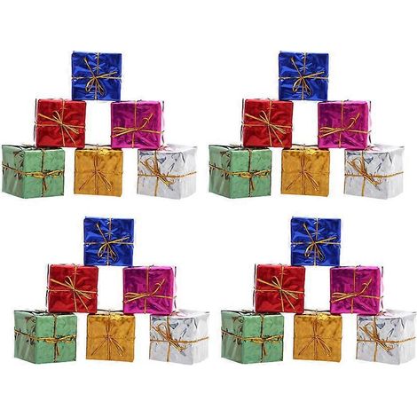 120 pendentifs sapin de Noël de 2,5 cm, décorations de Noël, mini-boîtes cadeaux pour jardin ou bar.-2.5X2.5X2.5cm