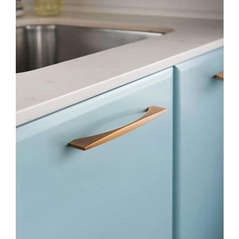 ZOLGINAH 4er-Set Küchenschrankgriffe, Möbelgriffe, T-förmige Stangentürgriffe (Lochabstand 192 mm, Kaffeebraun) (1/4)