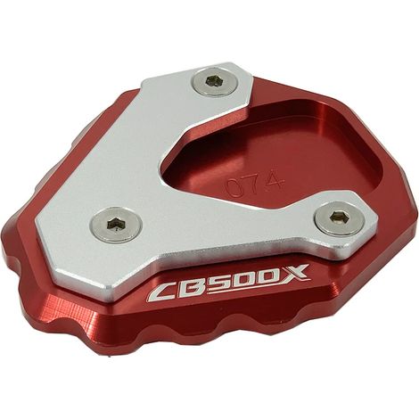 (CB500x Rouge) Compatible avec Honda CB500X 2019, 2020 et 2021 : béquille latérale/pied d'extension pour moto CB 500X CB500 X, plaque de support, agrandissement maxpower (1/4)
