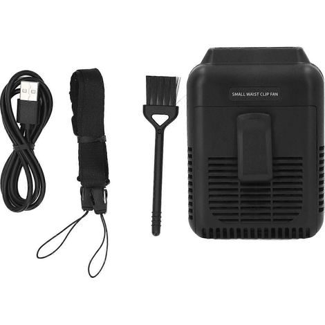Mini-Shirt-Ventilator mit 3 Geschwindigkeitsstufen, tragbarer Hüftclip-Ventilator für Büro, Camping, Reisen und Outdoor-Aktivitäten