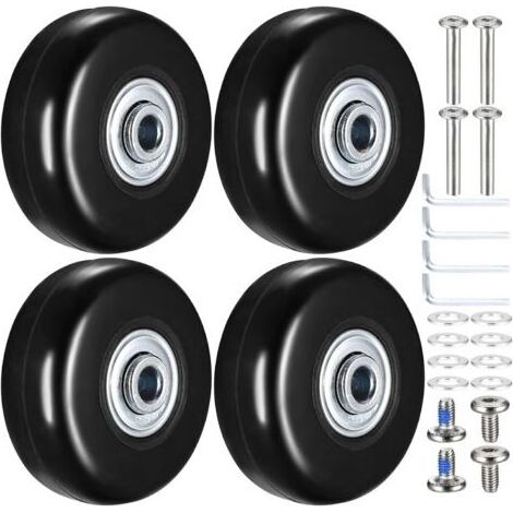 4 Stück 50x18mm Gummikofferrollen für Gepäck und Trolleys (1/5)