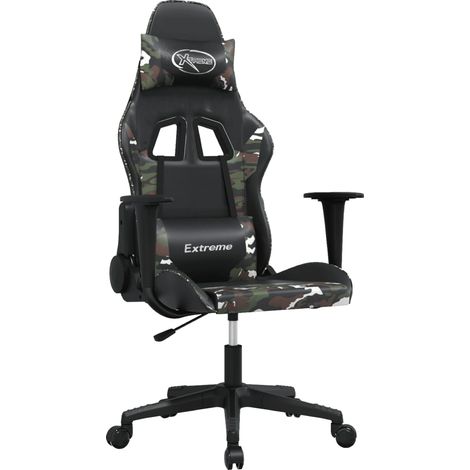 Chaise de jeu de massage Noir et camouflage Similicuir (1/5)