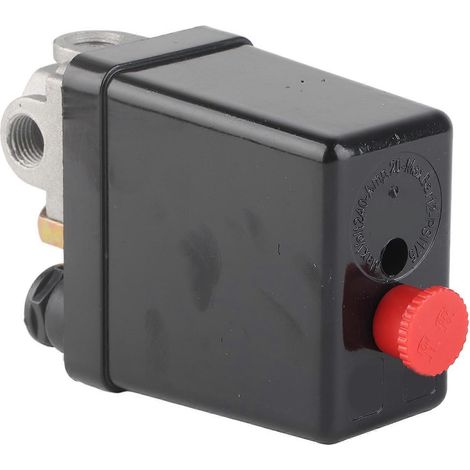 Pressostat pour compresseurs d'air, filetage NPT 1/2 pouce, vanne de régulation de pression 4 voies, plage de pression réglable 90–120 PSI