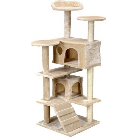 Kratzbaum XXL 131 x 58 x 50 cm beige