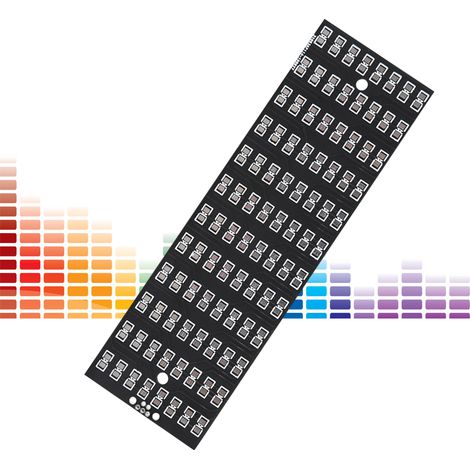 Kit électronique DIY pour afficheur de spectre musical à LED, avec microcontrôleur et alimentation 5V durable (1/5)