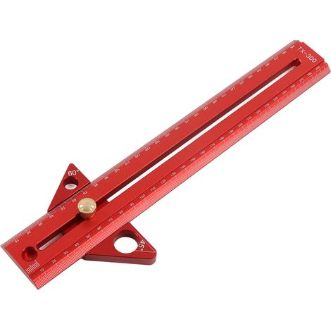 Multifunktionaler, tragbarer Winkelmesser aus Aluminiumlegierung für Holzbearbeitung, T-Nut-Schiene, 30 cm / 11,8 Zoll (1/5)