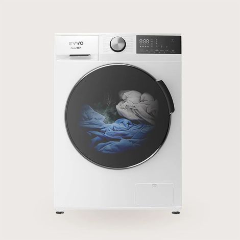 EVVO Lavatrice asciugatrice 10 kg + 7 kg, vapore, motore inverter, lavaggio e asciugatura in 1 ora, tamburo ePROTECT (1/3)